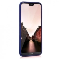 Huawei P20 Lite Kılıf İnce Soft Mat Renkli Esnek Silikon Kapak - Lacivert