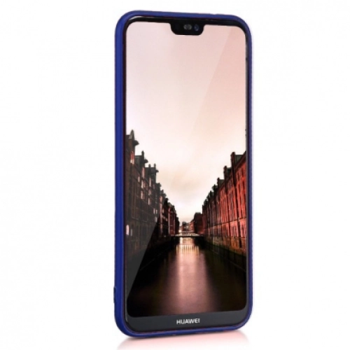 Huawei P20 Lite Kılıf İnce Soft Mat Renkli Esnek Silikon Kapak - Lacivert