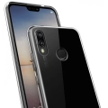 Huawei P20 Lite Kılıf Ultra İnce Kaliteli Esnek Silikon 0.2mm - Şeffaf