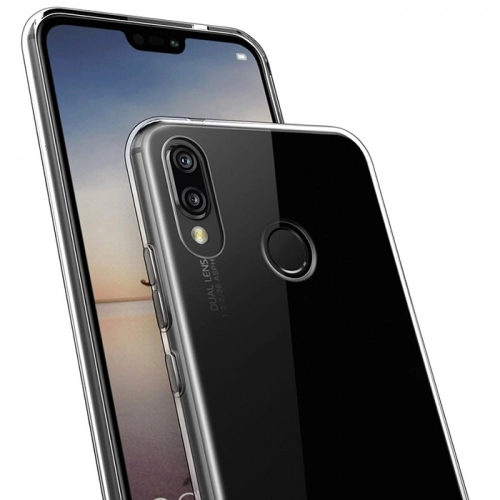 Huawei P20 Kılıf Ultra İnce Kaliteli Esnek Silikon 0.2mm - Şeffaf