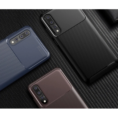 Huawei P20 Pro Kılıf Silikon Parmak İzi Bırakmayan Karbon Soft Negro Kapak - Siyah