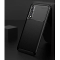 Huawei P20 Pro Kılıf Silikon Parmak İzi Bırakmayan Karbon Soft Negro Kapak - Lacivert
