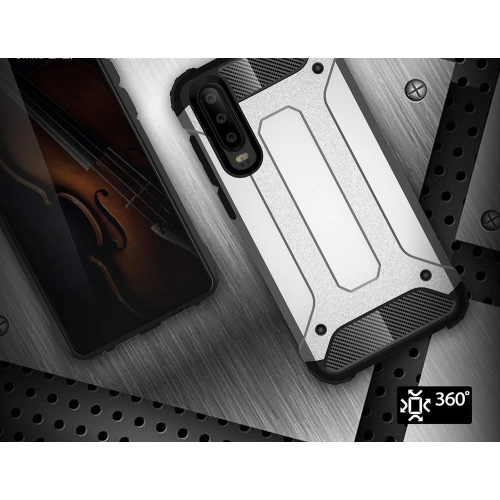 Huawei P30 Kılıf Zırhlı Tank Crash Silikon Kapak - Siyah