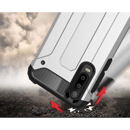 Huawei P30 Kılıf Zırhlı Tank Crash Silikon Kapak - Siyah