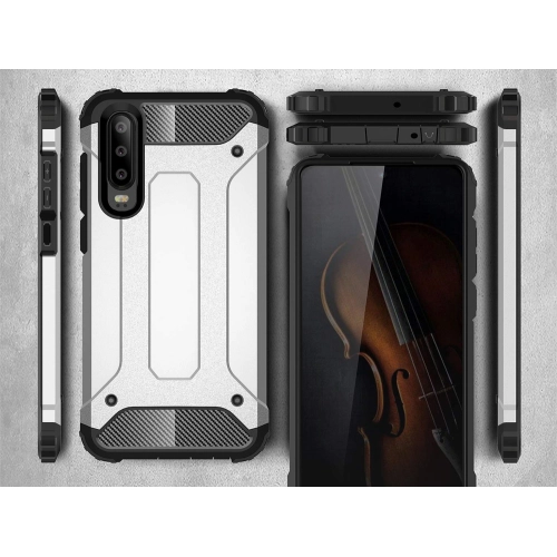 Huawei P30 Kılıf Zırhlı Tank Crash Silikon Kapak - Siyah
