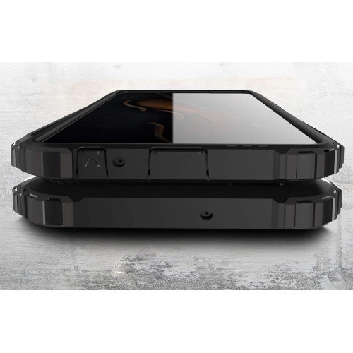 Huawei P30 Kılıf Zırhlı Tank Crash Silikon Kapak - Siyah