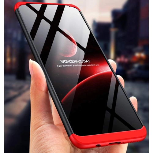 Huawei P30 Lite Kılıf 3 Parçalı 360 Tam Korumalı Rubber AYS Kapak - Siyah