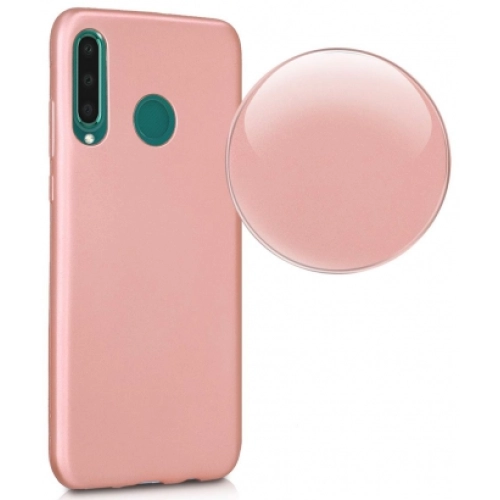Huawei P30 Lite Kılıf İnce Soft Mat Renkli Esnek Silikon Kapak - Rose Gold