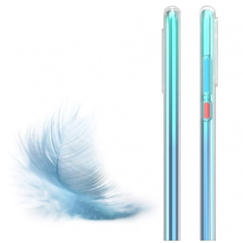 Huawei P30 Lite Kılıf Kamera Korumalı Esnek Silikon Kapak - Şeffaf