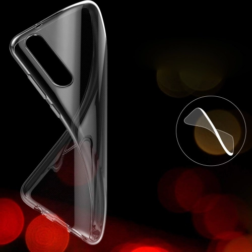 Huawei P30 Lite Kılıf Kamera Korumalı Esnek Silikon Kapak - Şeffaf