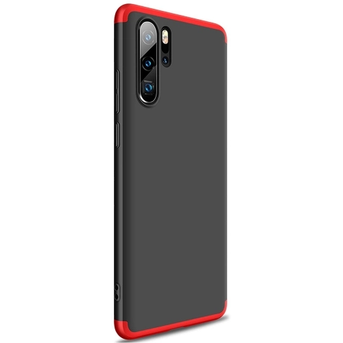 Huawei P30 Pro Kılıf 3 Parçalı 360 Tam Korumalı Rubber AYS Kapak - Kırmızı