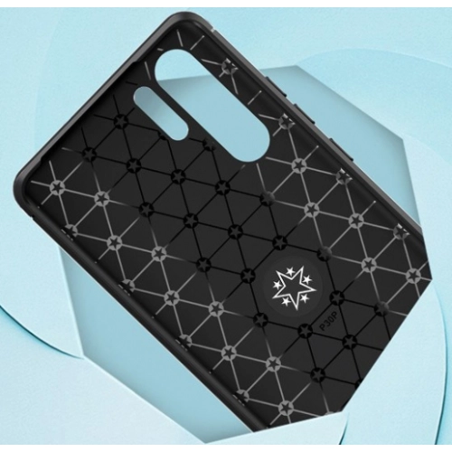 Huawei P30 Kılıf Renkli Silikon Yüzüklü Standlı Auto Focus Ravel Kapak - Mavi - Siyah