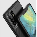 Huawei P30 Kılıf Silikon Parmak İzi Bırakmayan Karbon Soft Negro Kapak - Siyah