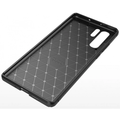 Huawei P30 Pro Kılıf Silikon Parmak İzi Bırakmayan Karbon Soft Negro Kapak - Siyah