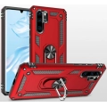 Huawei P30 Pro Kılıf Silikon Zırhlı Standlı Yüzüklü Mıknatıslı Tank Kapak - Gri