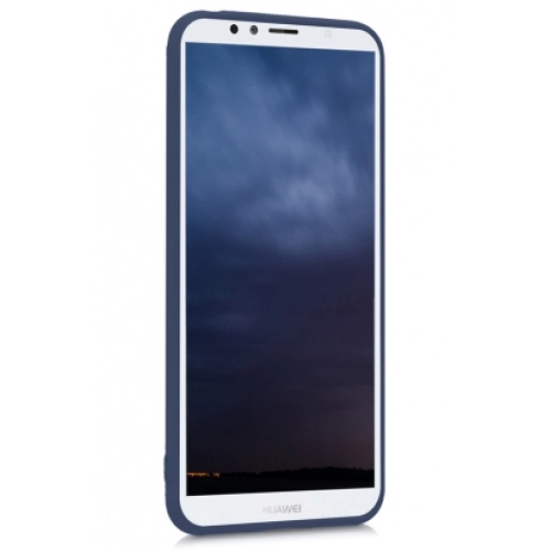 Huawei Y6 2018 Kılıf İnce Soft Mat Renkli Esnek Silikon Kapak - Lacivert