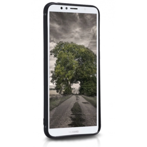 Huawei Y6 2018 Kılıf İnce Soft Mat Renkli Esnek Silikon Kapak - Siyah