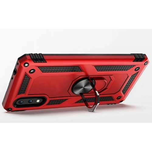 Huawei Y6s Kılıf Silikon Zırhlı Standlı Yüzüklü Mıknatıslı Tank Kapak - Lacivert