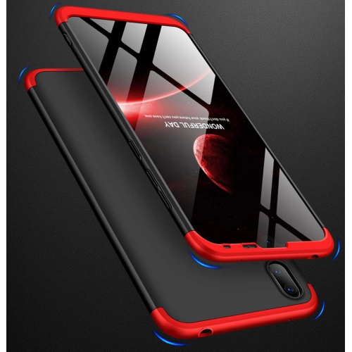 Huawei Y7 2019 Kılıf 3 Parçalı 360 Tam Korumalı Rubber AYS Kapak  - Mavi