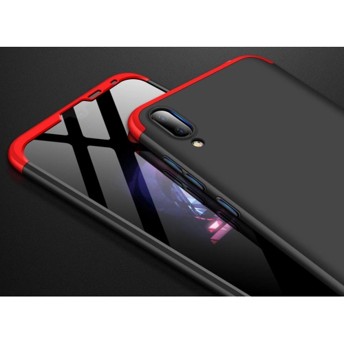 Huawei Y7 2019 Kılıf 3 Parçalı 360 Tam Korumalı Rubber AYS Kapak - Mavi