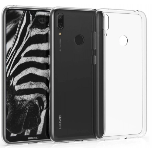 Huawei Y7 2019 Kılıf Ultra İnce Kaliteli Esnek Silikon 0.2mm - Şeffaf