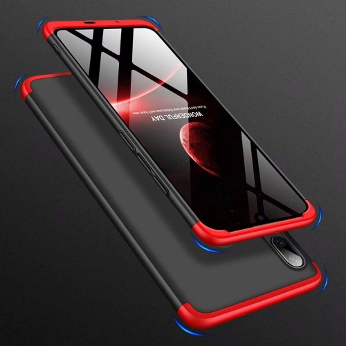 Huawei Y9 Prime 2019 Kılıf 3 Parçalı 360 Tam Korumalı Rubber AYS Kapak - Mavi