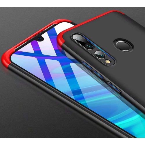 Huawei Y9 Prime 2019 Kılıf 3 Parçalı 360 Tam Korumalı Rubber AYS Kapak - Mavi