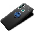 Huawei Y9 Prime 2019 Kılıf Renkli Silikon Yüzüklü Standlı Auto Focus Ravel Kapak - Siyah