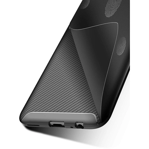 Huawei Y9 Prime 2019 Kılıf Silikon Parmak İzi Bırakmayan Karbon Soft Negro Kapak - Lacivert