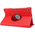 Lenovo Tab M10 Plus TB-125F - TB-128F 3. Jenerasyon Tablet Kılıfı 360 Derece Dönebilen Standlı Kapak - Kırmızı