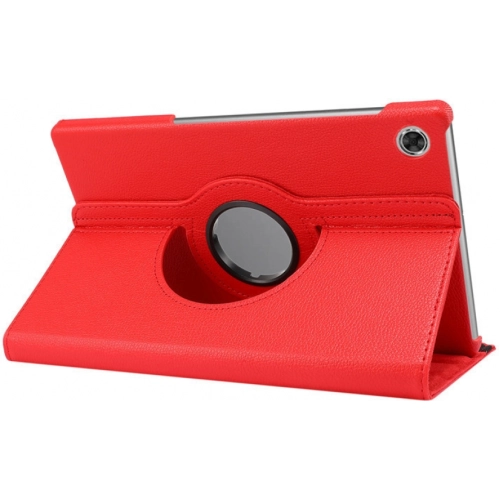 Lenovo Tab M10 Plus TB-125F - TB-128F 3. Jenerasyon Tablet Kılıfı 360 Derece Dönebilen Standlı Kapak - Kırmızı