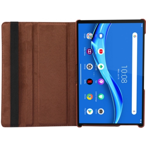 Lenovo Tab M10 Plus TB-125F - TB-128F 3. Jenerasyon Tablet Kılıfı 360 Derece Dönebilen Standlı Kapak - Kırmızı