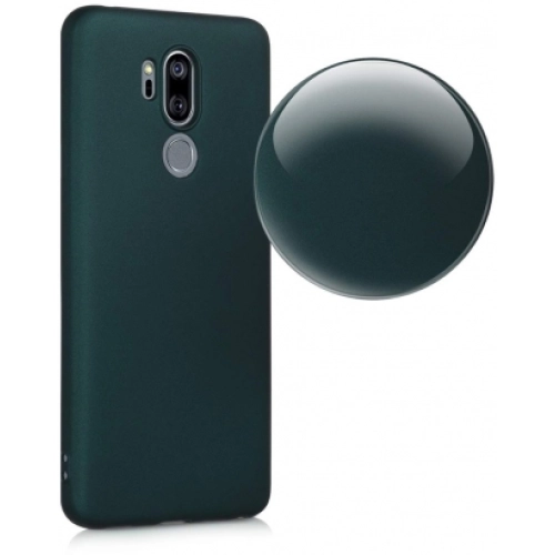 LG G7 ThinQ Kılıf İnce Soft Mat Renkli Esnek Silikon Kapak - Lacivert