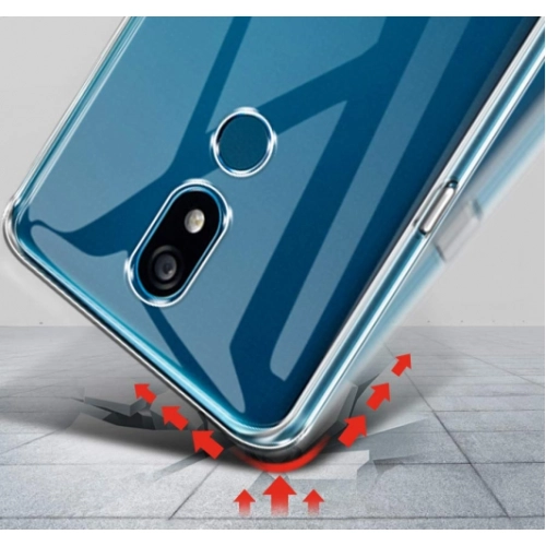 LG K40 Kılıf Kamera Korumalı Esnek Silikon Kapak - Şeffaf