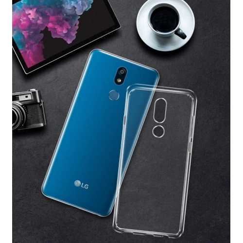 LG K40 Kılıf Kamera Korumalı Esnek Silikon Kapak - Şeffaf