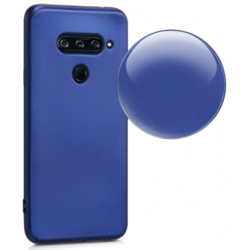 LG Q60 Kılıf İnce Soft Mat Renkli Esnek Silikon Kapak - Gold