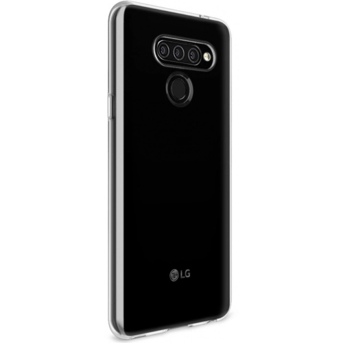 LG Q60 Kılıf Kamera Korumalı Esnek Silikon Kapak - Şeffaf