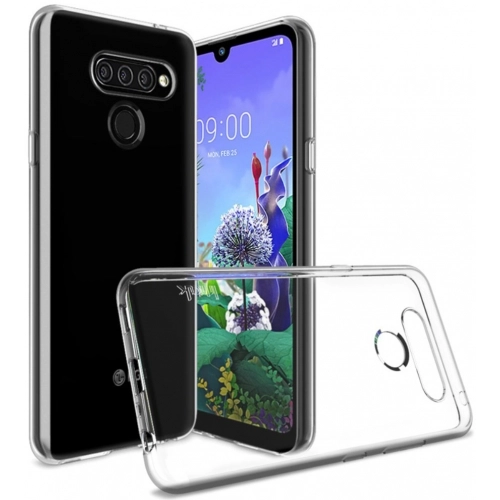 LG Q60 Kılıf Kamera Korumalı Esnek Silikon Kapak - Şeffaf