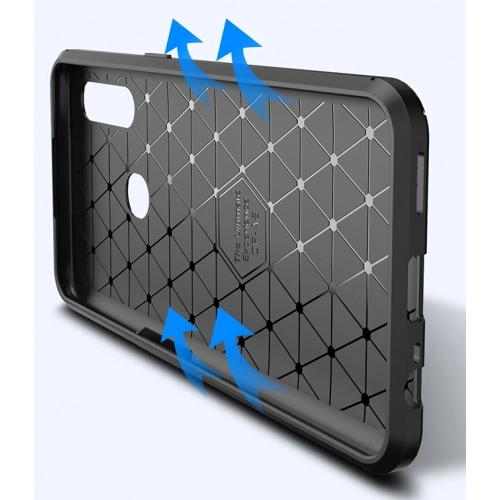 Oppo A31 Kılıf Silikon Parmak İzi Bırakmayan Karbon Soft Negro Kapak - Lacivert