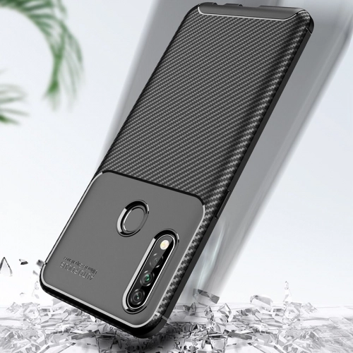 Oppo A31 Kılıf Silikon Parmak İzi Bırakmayan Karbon Soft Negro Kapak - Lacivert