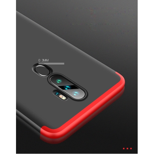 Oppo A5 2020 Kılıf 3 Parçalı 360 Tam Korumalı Rubber AYS Kapak - Gold