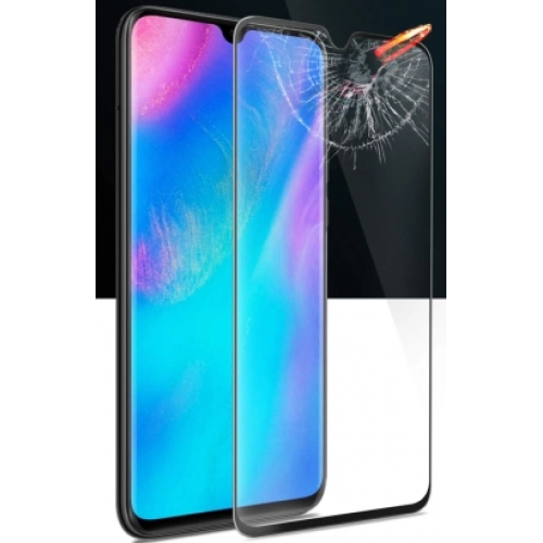 Oppo A5 2020 Kırılmaz Cam Tam Kapatan Kenarları Kırılmaya Dayanıklı Cam Ekran Koruyucu - Siyah