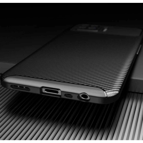 Oppo A73 Kılıf Silikon Parmak İzi Bırakmayan Karbon Soft Negro Kapak - Lacivert