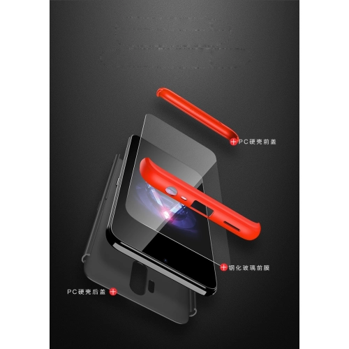 Oppo A9 2020 Kılıf 3 Parçalı 360 Tam Korumalı Rubber AYS Kapak - Siyah