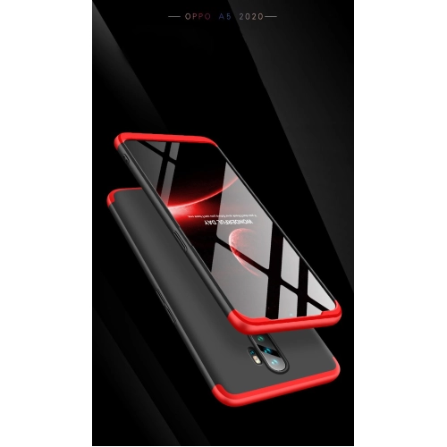 Oppo A9 2020 Kılıf 3 Parçalı 360 Tam Korumalı Rubber AYS Kapak - Gold