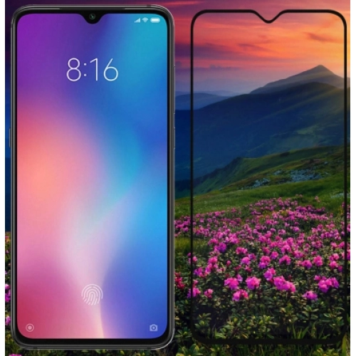 Oppo A9 2020 Kırılmaz Cam Tam Kapatan Kenarları Kırılmaya Dayanıklı Cam Ekran Koruyucu - Siyah