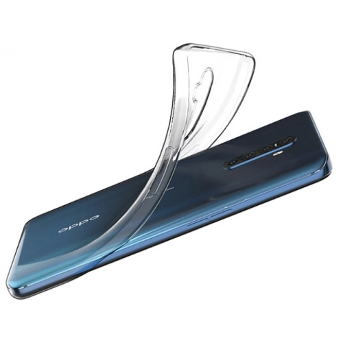 Oppo Reno 2 Kılıf Kamera Korumalı Esnek Silikon Kapak - Şeffaf