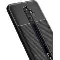 Oppo Reno 2z Kılıf Silikon Parmak İzi Bırakmayan Karbon Soft Negro Kapak - Lacivert