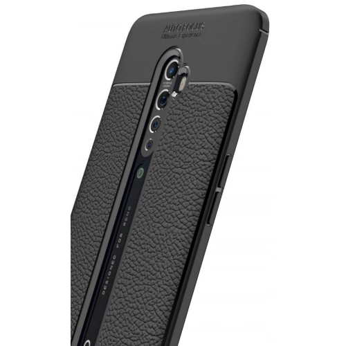 Oppo Reno 2z Kılıf Deri Görünümlü Lüks Parmak İzi Bırakmaz Niss Silikon Kapak - Lacivert