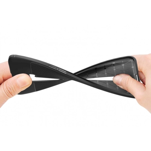 Oppo Reno 2z Kılıf Deri Görünümlü Lüks Parmak İzi Bırakmaz Niss Silikon Kapak - Lacivert